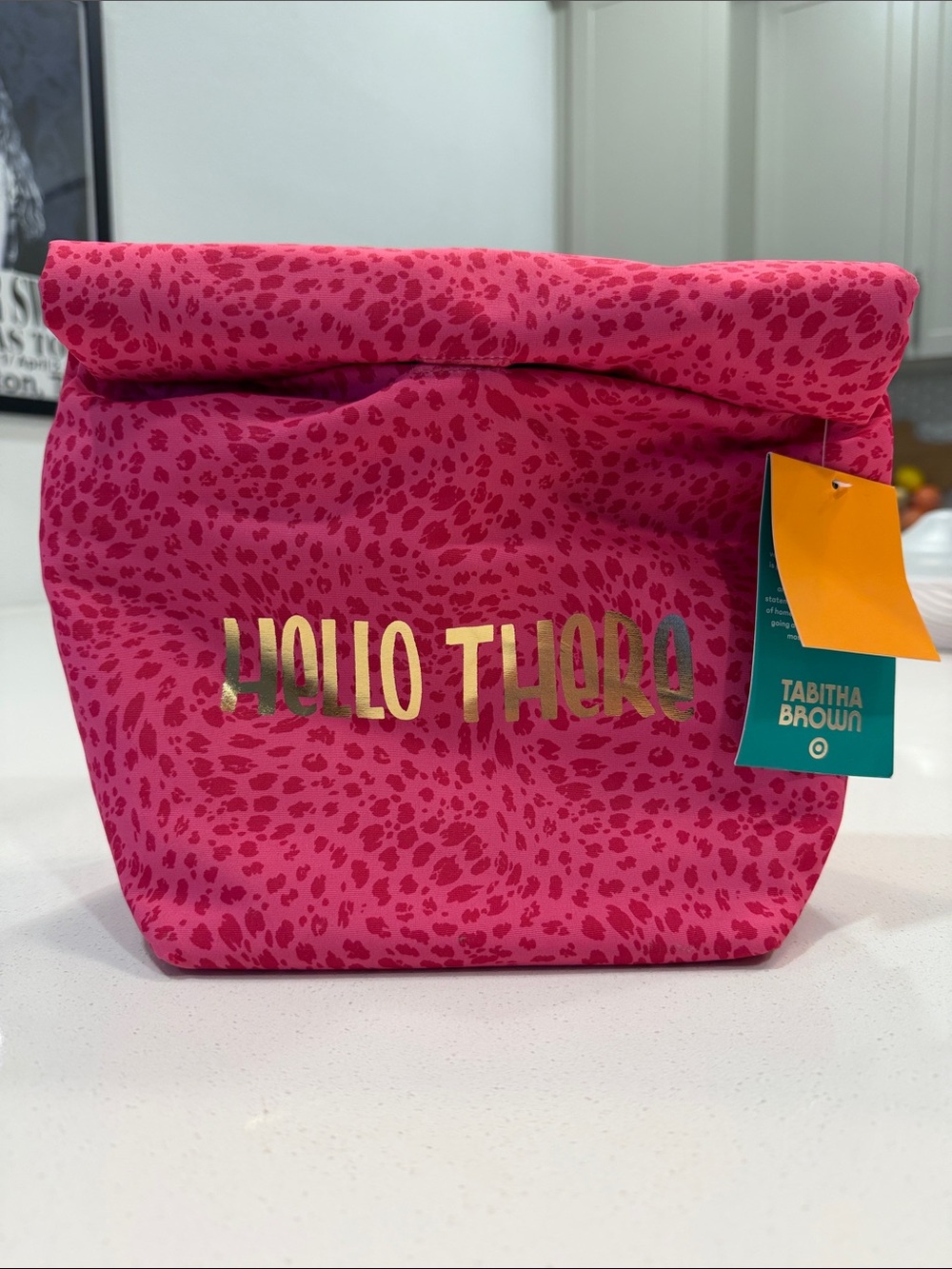 Tabitha Brown for Target Pink Leopard Lunch Bag NWT!
